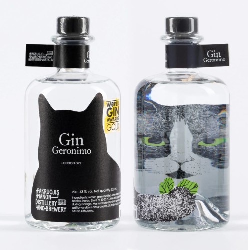 Pakruojis Manor Distillery Gin Geronimo 43% 0,5 front&amp;back.jpg