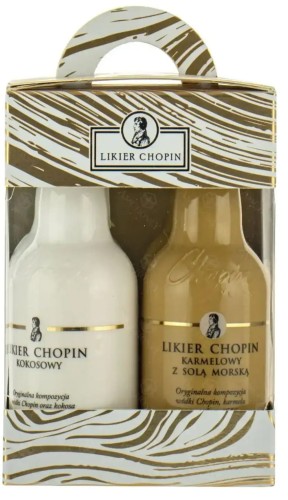 Zestaw Likierów Chopin 4x 0,05 (2x Kokosowy 0,05 i 2x Karmelowy z Solą 0,05(.jpg