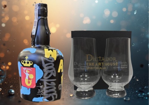 Rum Dictador Black Edition Warszawa 40% 0,7 warsow kieliszki.jpg