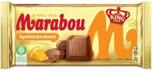 Marabou Apelsinkrokant Czekolada z kandyzowaną pomarańczą 220g