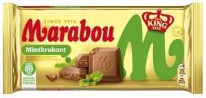 Marabou Mintkrokant Czekolada miętowa 220g