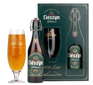 Cieszyn Zestaw Pilsner 180 Lat 1 x 0,5l + pokal
