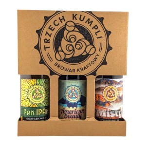 Trzech Kumpli Zestaw 3 piw w butelce: American Beauty, Misty, Pan IPAni 3x0,5 BZW