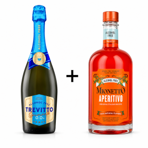 Pakiet Win Spritz Bezalkoholowy 0% -  Prosecco Trevisso Trevitto 0,75 + Mionetto Aperitivo Free 0,5