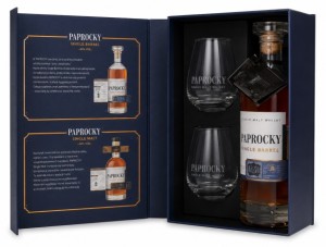 Paprocky Single Barrel 40% 0,7L + 2 szklanki