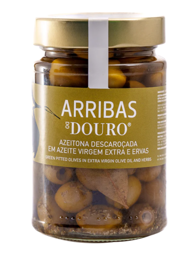 Arribas Do Douro Drylowane zielone oliwki w oliwie z oliwek z pierwszego tłoczenia i ziołach.png