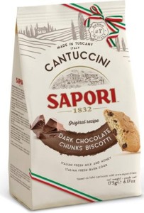 SAPORI CANTUCCINI CIASTA Z KAWAŁKAMI CZEKOLADY 175G