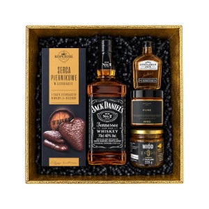 Czarny zestaw prezentowy na tacy Jack Daniel's - Nikander