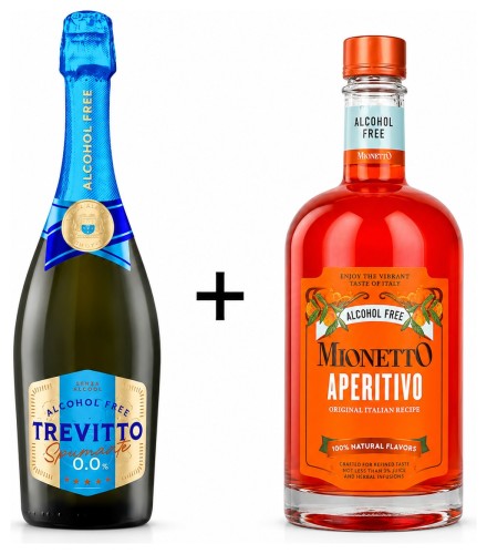 Pakiet Win Spritz Bezalkoholowy 0% -  Prosecco Trevisso Trevitto 0,75 + Mionetto Aperitivo Free 0,5