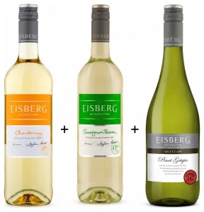 Pakiet Win Bezalkoholowych Białych - Eisberg Pinot Grigio Selection, Chardonnay, Sauvignon Blanc  3x 0,75