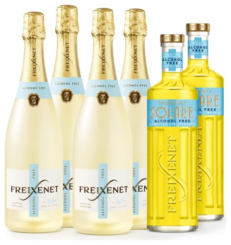 PAKIET BEZALKOHOLOWY 4x FREIXENET WINO MUSUJĄCE 0,75 + 2x FREIXENET SOLARE APERITIVO 0,7