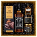 Czarny zestaw prezentowy na tacy Jack Daniel's - Nikander