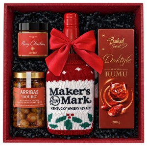 Bordowy zestaw prezentowy na tacy Maker's Mark - Apollo