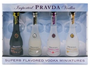 Pravda 37,5% Coconut/Raspberry/Peach/Esspresso Zestaw 4x0,05