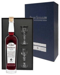 Dwór Sieraków Czarny Bez 40% 0,7 + Kieliszki