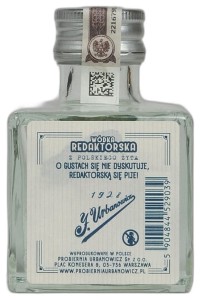 J. Urbanowicz Wódka Redaktorska z Polskiego Żyta 40% 0,1