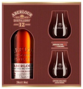 Aberlour 12YO 40% 0,7 kart.+2 szkl.