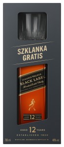 JOHNNIE WALKER BLACK 40% 0,7 +SZKLANKA