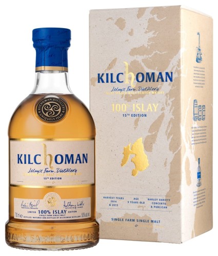 KILCHOMAN 100% ISLAY 15TH EDITION 9YO 50% 0,7
