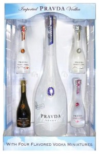 Pravda Vodka Zestaw 40% 0,7+ 4x 0,05