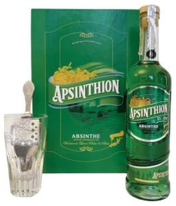 Zestaw Apsinthion De Luxe 55% 0,5 + Szklanka + Łyżeczka