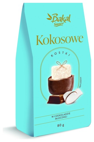 Bakal Kostki Kokosowe w Mlecznej Czekoladzie 80g