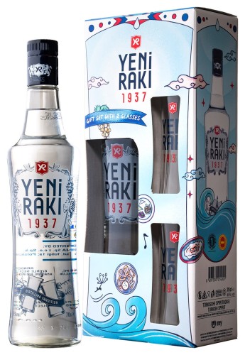 Yeni Raki 45% 0,7 + 2 szklanki