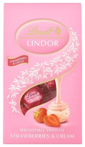 PRALINY LINDOR STRAWBERRIES & CREAM 100 g LINDT