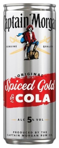 CAPTAIN MORGAN &amp; COLA 5% 0,25 pusz. kaucja