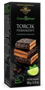 Kopernik Torcik Piernikowy w Deserowej Czekoladzie o Smaku Limonki 180g