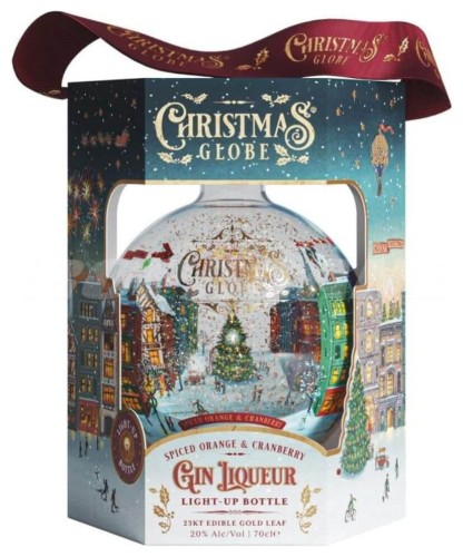 CHRISTMAS GLOBE SPICED ORANGE &amp; CRANBERY GIN LIQUEUR 20% 0,7