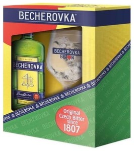 Becherovka 38% 0,5 + Kieliszek