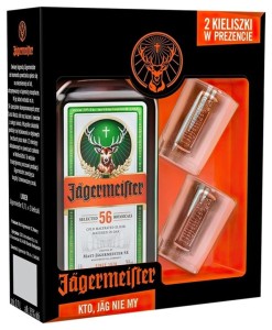 Jagermeister 0,7 35% + 2 kieliszki