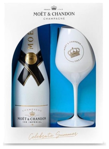 Moet &amp; Chandon Ice Imperial 0,75 12% białe wytrawne + Kieliszek