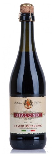 Giacondi Lambrusco Rosso 7,5% 0,75 czerwone półsłodkie