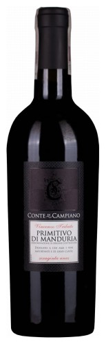Conte di Campiano Primitivo Di Manduria 14,5% 0,75 czerwone półwytrawne