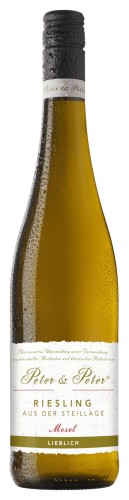 Peter&amp;Peter Riesling Lieblich Qualitatswein Mosel 10,5% 0,75 białe półsłodkie