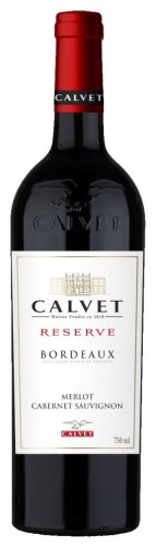 Calvet Reserve Bordeaux Merlot Cabernet Sauvignon 15% 0,75 czerwone wytrawne
