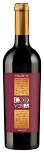 COD VINA PRIMITIVO IGT PUGLIA 13% 0,75 C\W
