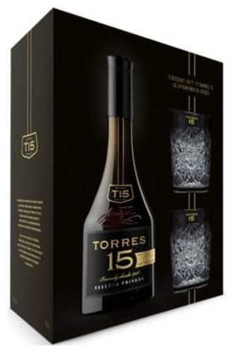 Torres 15YO 40% 0,7 + 2 szklanki