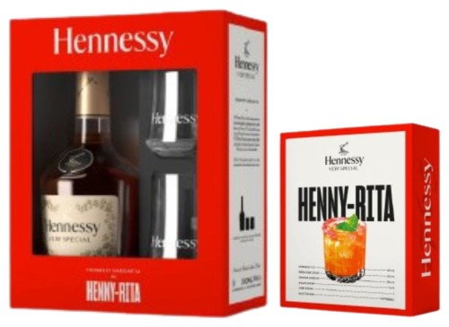 Hennessy VS 40% 0,7 + 2 szklanki
