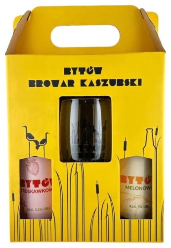 Bytów zestaw 2x0,5 BZW + szklanka (Melonowe + Truskawkowe)