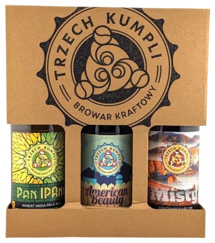 Trzech Kumpli Zestaw 3 piw w butelce: American Beauty, Misty, Pan IPAni 3x0,5 BZW