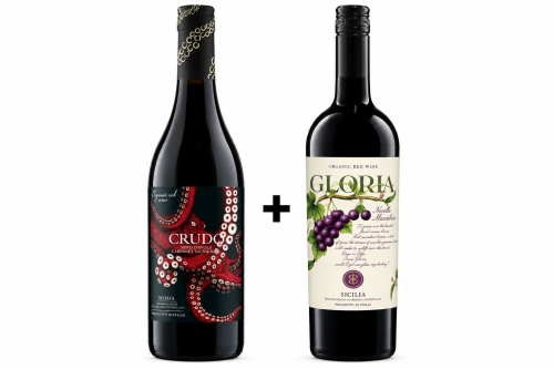 Pakiet Sycylia: Crudo Nero D'Avola Cabernet Sauvignon + Gloria Nerello Mascalese 0,75 czerwone wytrawne