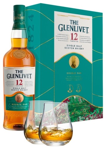 Glenlivet 12YO 40% 0,7 +2 Szklanki