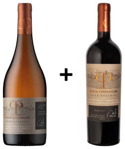 Pakiet Casas Patronales Gran Reserva Sauvignon Blanc + Gran Reserva Merlot 2x 0,75