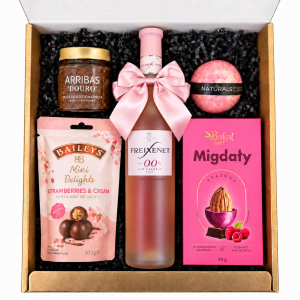 Zestaw prezentowy różowy bezalkoholowy Freixenet